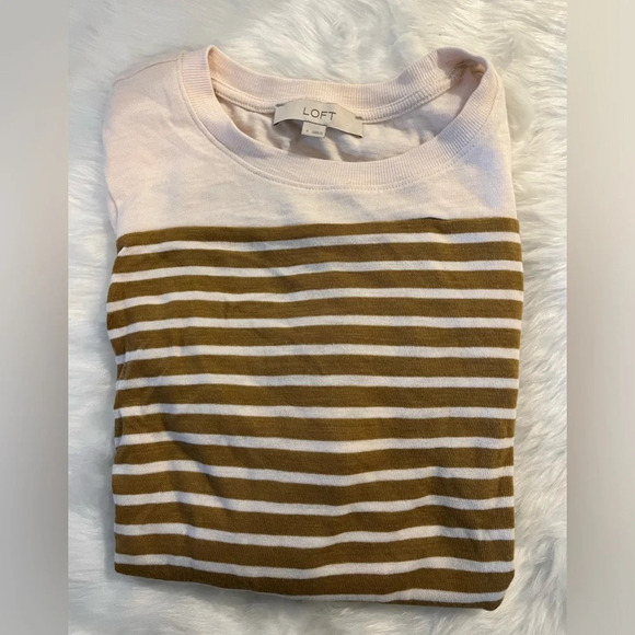 Loft Women’s Striped Long Sleeve Shirt - Picture 3 of 5